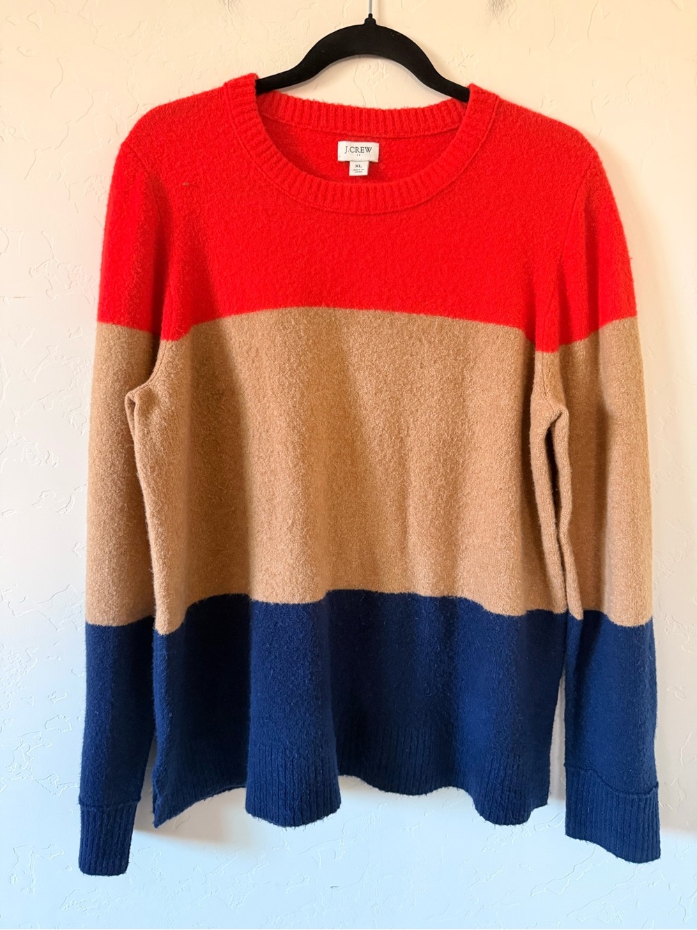 J.Crew Colorblock Crewneck Sweater Size XL